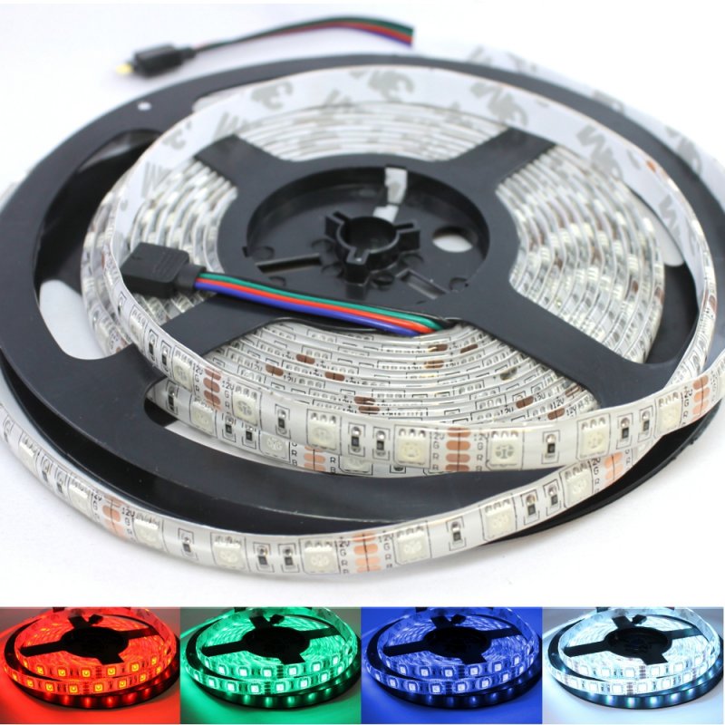 5m RGB LED STRIP LEISTE STREIFEN 5050-60 SMD KETTE BAND ...